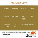 AK Interactive 3G Acrylic RAL 7028 Dunkelgelb Ausgabe 1944 AK11319