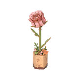Hands Craft 3D Wooden Flower Puzzle: Pink Rose 