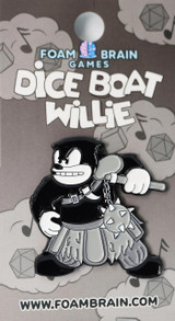 Foam Brain Games Dice Boat Willie: Barbarian Enamel Pin 