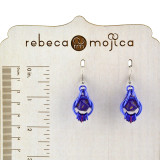 D20 Purple Magic Earrings - Mini Dice in Chainmaille Cage D20 Purple Magic Earrings - Mini Dice in Chainmaille Cage