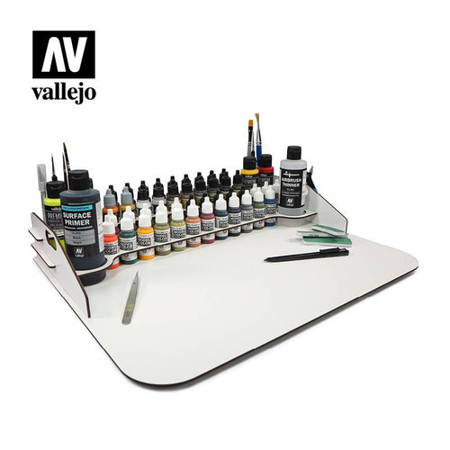 Vallejo Modular Paint Display Stand and Workstation for 51 Bottles and Brushes 26013