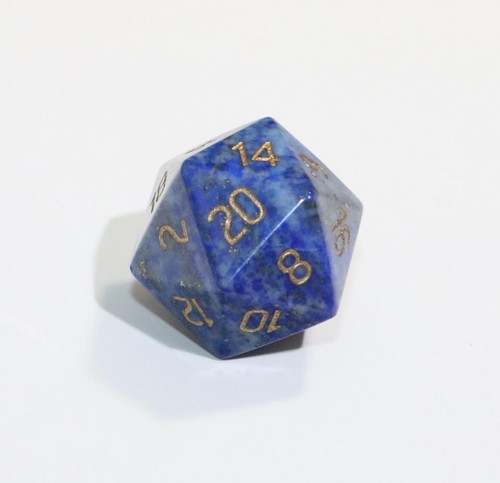 Crystal Caste 7 Piece RPG Set - Lapis Dwarven Stones - 16 mm