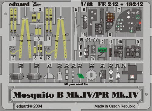 Eduard 1/48 Mosquito B Mk IV/PR Mk IV Zoom For TAM FE242