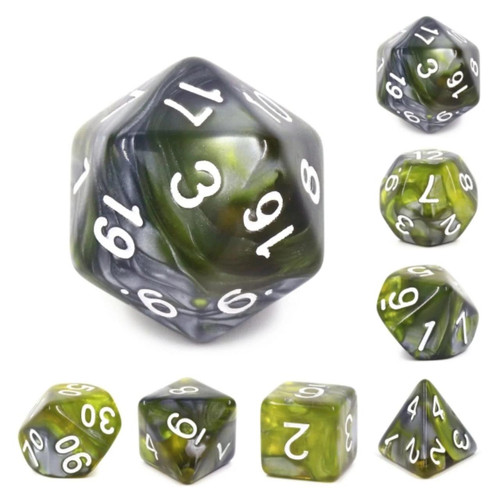 Foam Brain Games Green Flow RPG Dice Set 