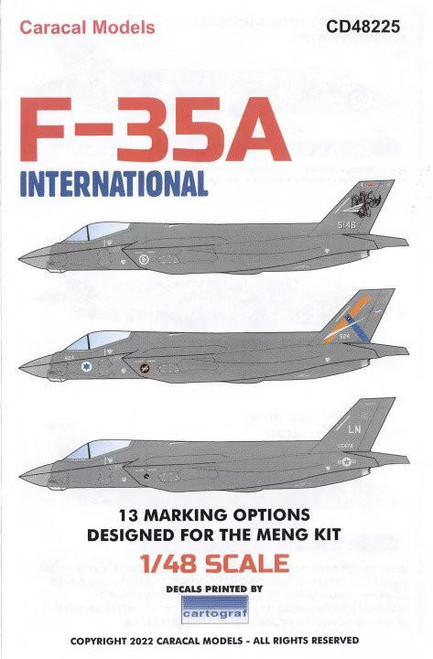 Caracal Decals 1/48 F-35A Lightning IIs "International" 48225 