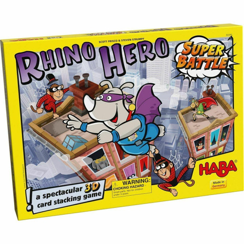 HABA USA Rhino Hero - Super Battle Stacking Game 
