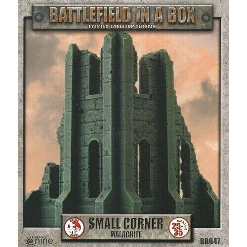 Gale Force Nine Gothic Battlefields: Small Corner Ruins - Malachite (x2) 