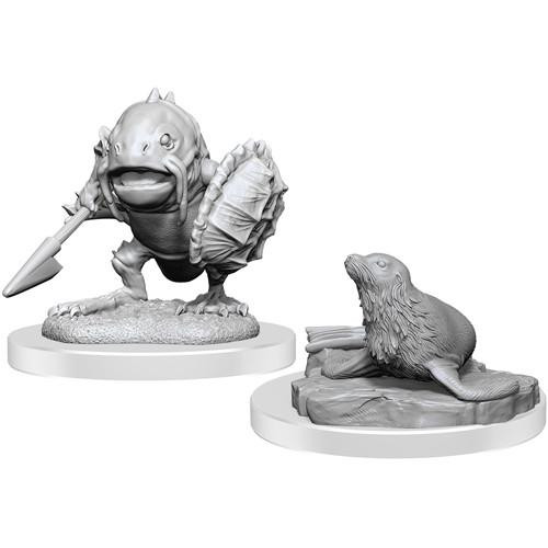 WizKids D&D Nolzur's Marvelous Miniatures: W20 Locathah & Seal 