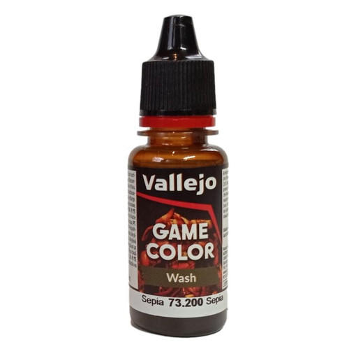 Vallejo Game Color: Washes- Sepia Wash, 17 ml. 73200 