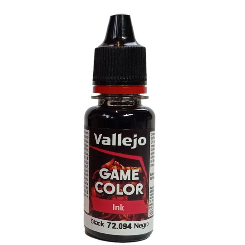 Vallejo Game Color: Ink- Black  Ink, 17 ml. 72094 