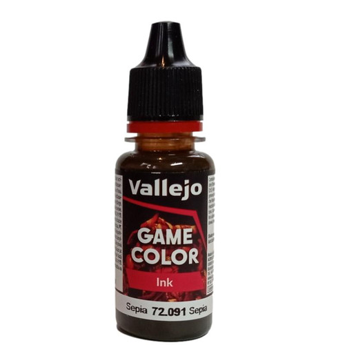 Vallejo Game Color: Ink- Sepia  Ink, 17 ml. 72091 