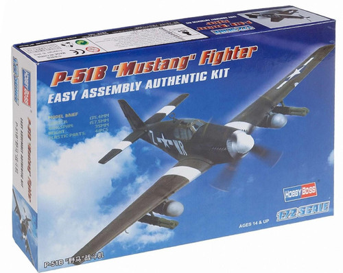 HobbyBoss 1/72 P-51B Mustang Fighter Easy Kit 80242 