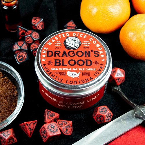 Game Master Dice Dragon's Blood Gaming Candle | 2oz 