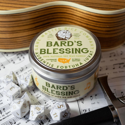 Game Master Dice Bard's Blessing Gaming Candle | 2oz 