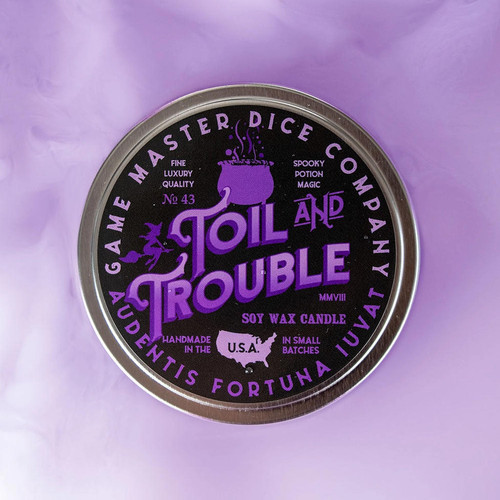 Game Master Dice Toil and Trouble Candle | 2oz 