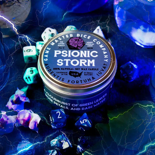 Game Master Dice Psionic Storm Gaming Candle | 2oz 