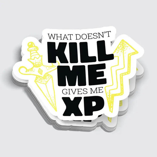 Mimic Gaming Co What Doesn't Kill Me Gives XP Sword Sticker 