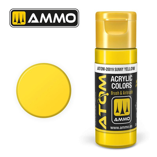 MiG Ammo ATOM COLOR Sunny Yellow (20019) 