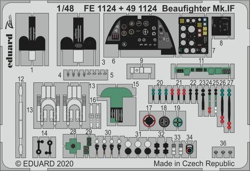 Eduard 1/48 Bristol Beaufighter 1F Zoom Rev FE1124