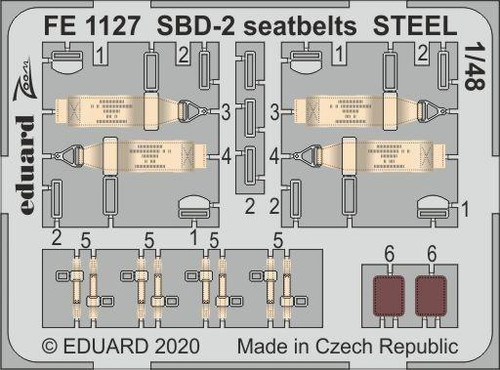 Eduard 1/48 SBD-2 Seatbelts ACA FE1127