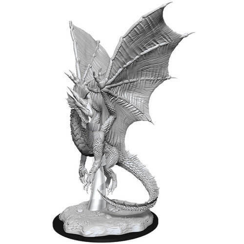 WizKids DandD Nolzur`s Marvelous Unpainted Miniatures W11 Young Silver Dragon