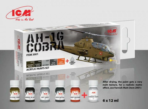 ICM AH-1G Cobra Paint Set For ICM Kit 3001