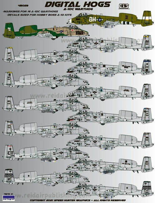 Speed Hunter Graphics 1/48 A-10C Thunderbolt II Digital Hogs 48029