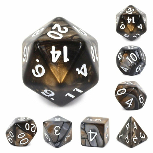 Foam Brain Games Bronze Coins RPG Dice Set