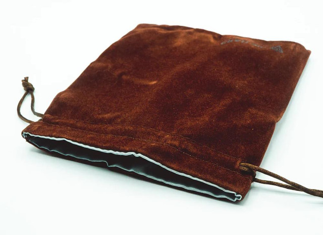 Die Hard Dice Velvet Dice Bag - Medium Brown Die Hard Dice Velvet Dice Bag - Medium Brown