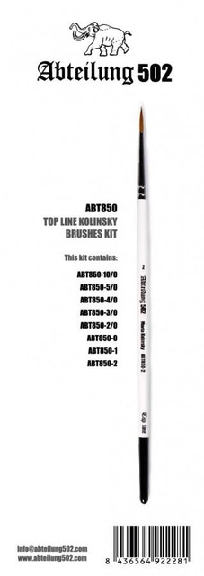 Abteilung 502 Top Line Kolinsky Sable Brushes Kit ABT850 Abteilung 502 Top Line Kolinsky Sable Brushes Kit ABT850