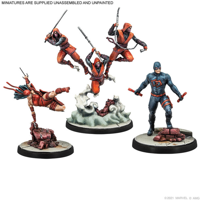 Atomic Mass Games Marvel Crisis Protocol Shadowland Daredevil and Elektra