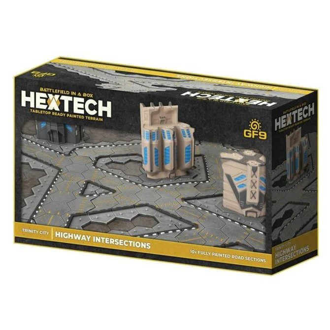 Gale Force Nine Battlefield in a Box: Hextech: Trinity City - Highway Intersections (x10) 