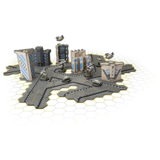 Gale Force Nine Battlefield in a Box: Hextech: Trinity City - Highway Intersections (x10) 