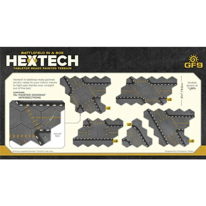 Gale Force Nine Battlefield in a Box: Hextech: Trinity City - Highway Intersections (x10) 