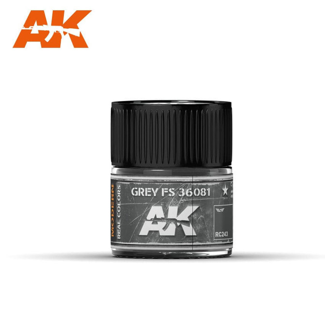 AK Interactive Real Colors:  Grey FS 36081 - 10ml RC243 
