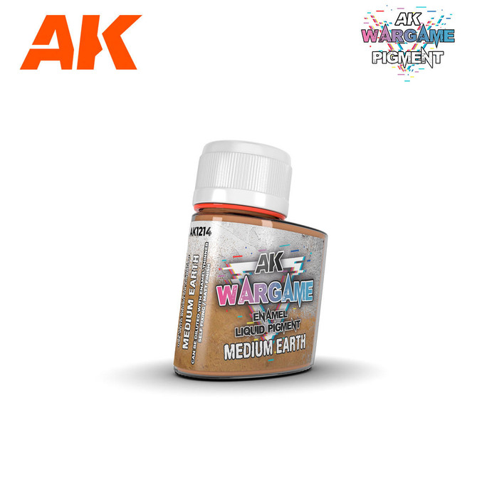 AK Interactive Enamel Liquid Pigments Medium Earth AK1214 