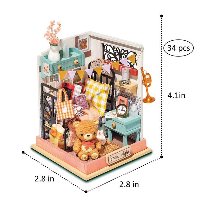 Hands Craft DIY Miniature House Kit: Sweet Dream (Bedroom) 