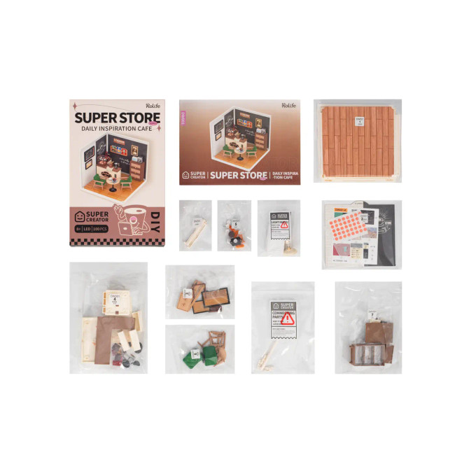 DIY Miniature House Kit: Breezy Time Cafe