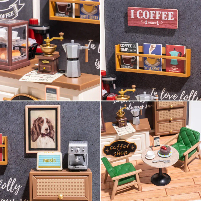 DIY Miniature House Kit: Breezy Time Cafe