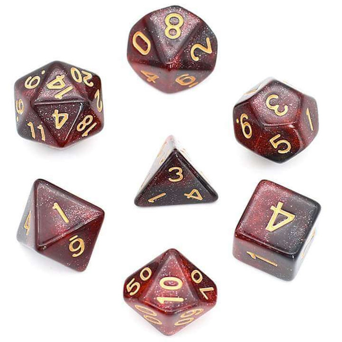 Foam Brain Games Black and Red Galaxy RPG Dice Set