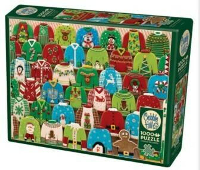 Cobble Hill Puzzles Ugly Christmas Sweaters Puzzle - 1000 pieces