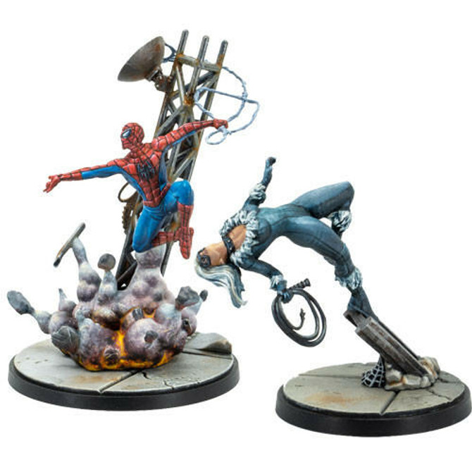 Atomic Mass Games Marvel Crisis Protocol Spider-Man and Black Cat