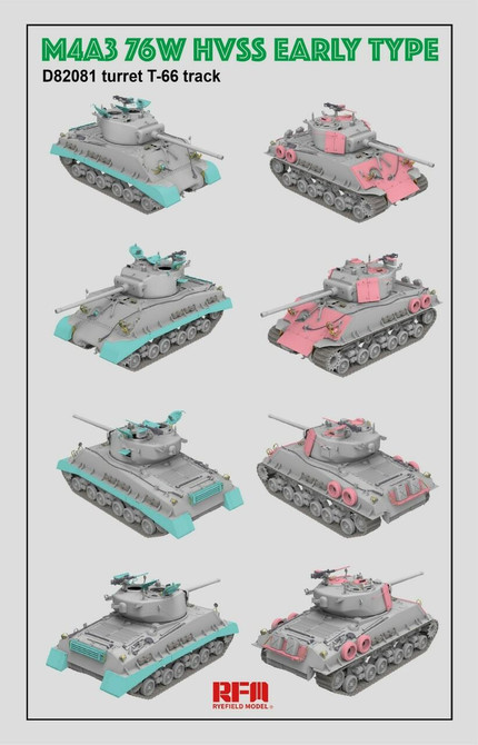 Rye Field Model 1/35 M4A3 76W HVSS Sherman Early 5058