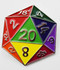 Foam Brain Games Rainbow D20 Pin
