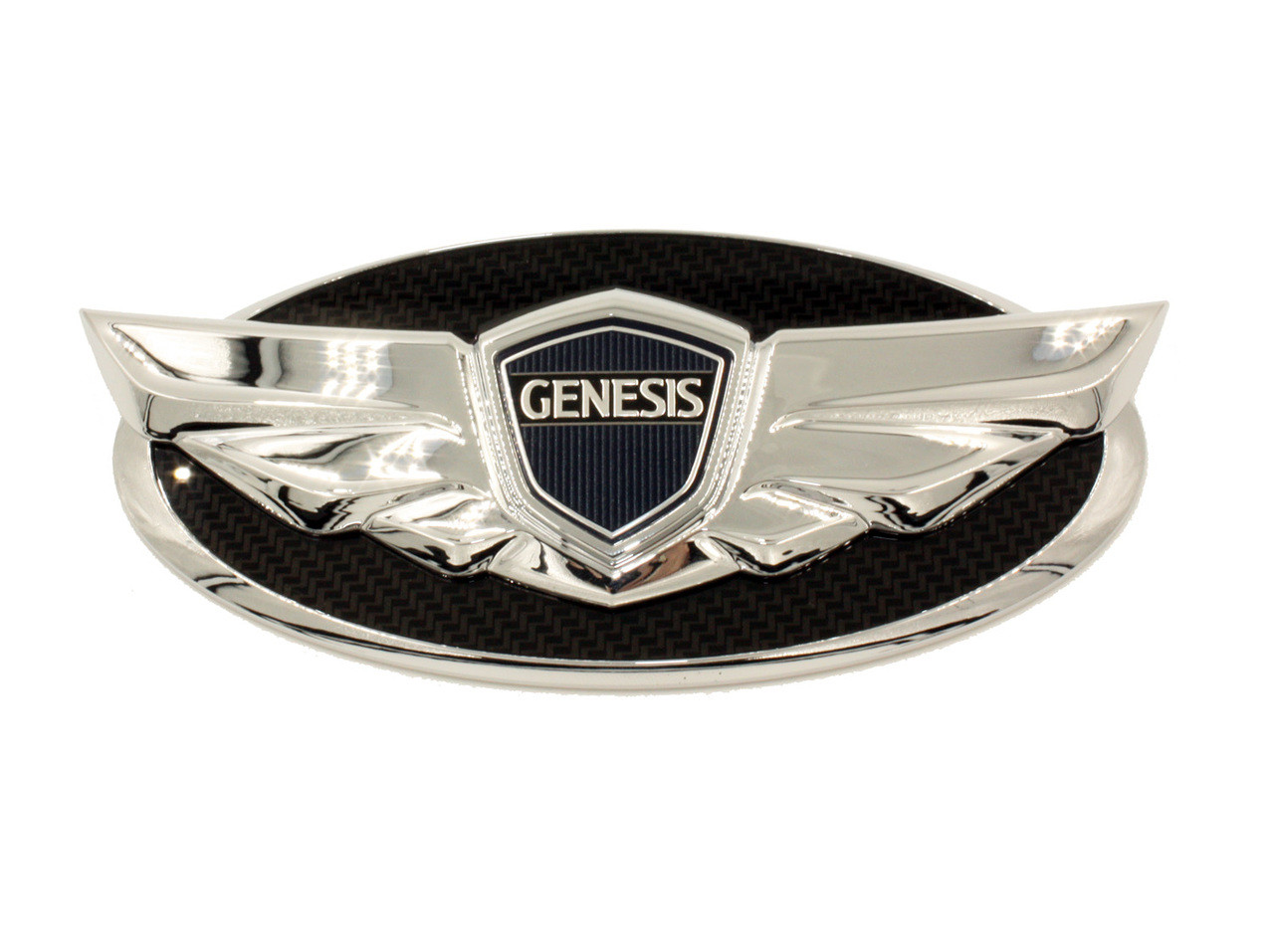 Chrome edge Genesis Wing Conversion Badge for all year/model Hyundai vehicles