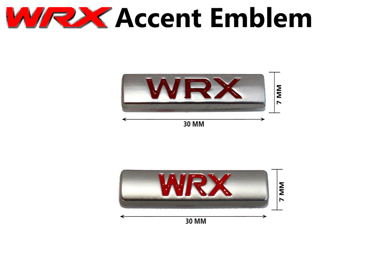 WRX mini chicklet plaque emblem for the Subaru Impreza WRX 2005 2006 2007 2008 2009 2010 2011 2012 2013 2014 2015 2016 2017 2018, WRX side skirt emblem, WRX front grill emblem, WRX mini accent emblem