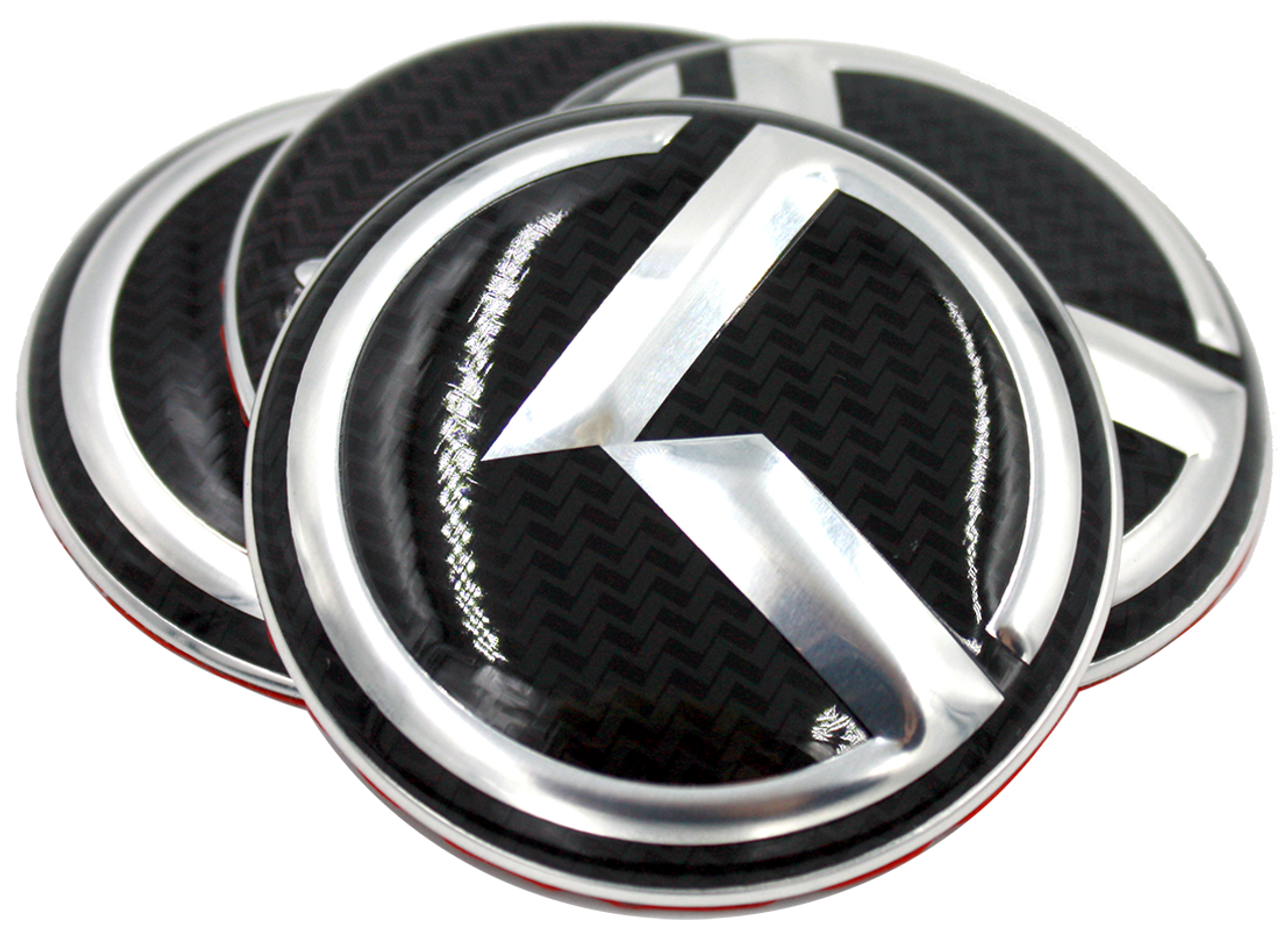 Wheel cap emblem set overlay Wheel cap emblems for 59mm or 60mm OEM wheel caps