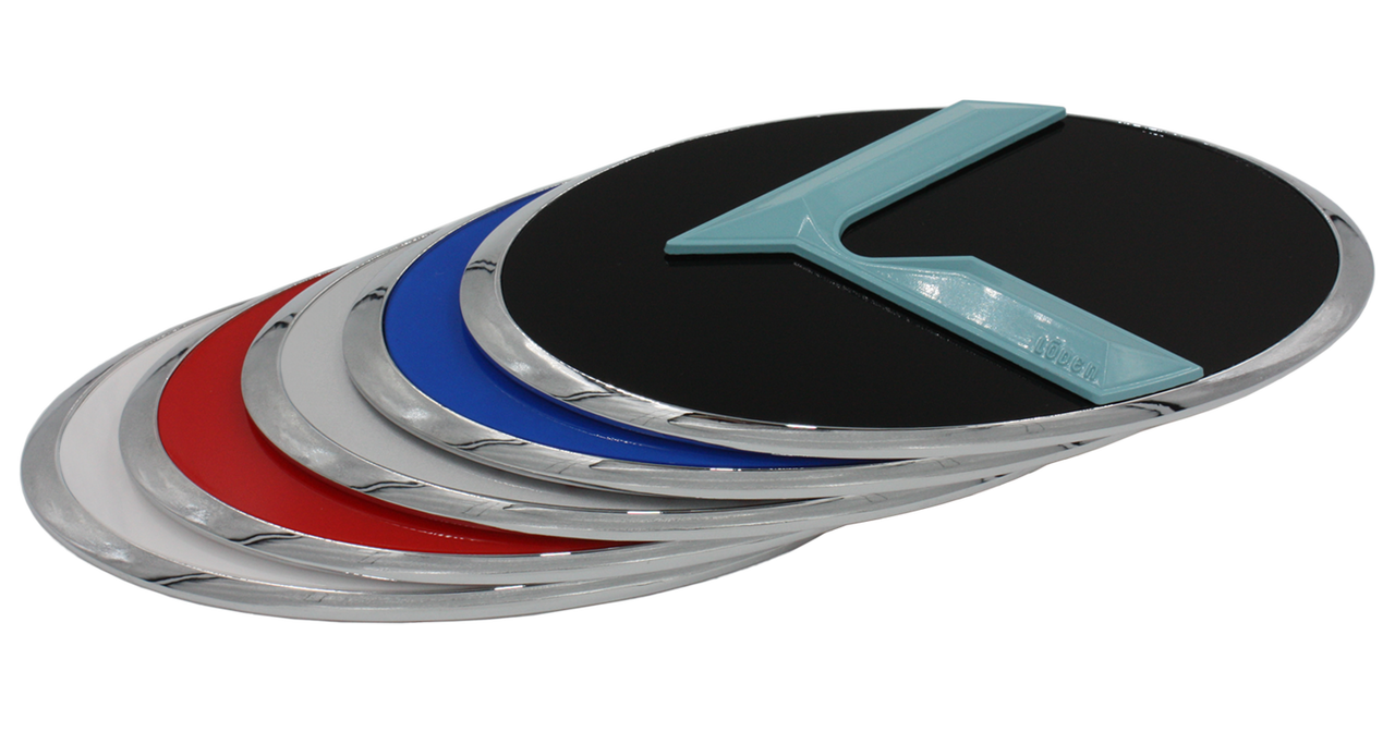 LODEN 3.0 K Badges (CHROME EDGE) for Kia Models (100+ Colors)