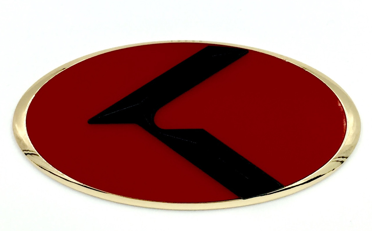 LODEN 3.0 K Badges (GOLD EDGE) for Kia Models (100+ Colors)