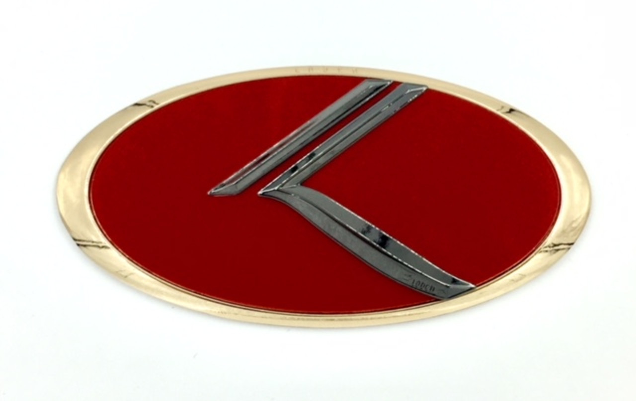 Kia Logo Pin Badge rot silber Klassiker mit Schriftzug 